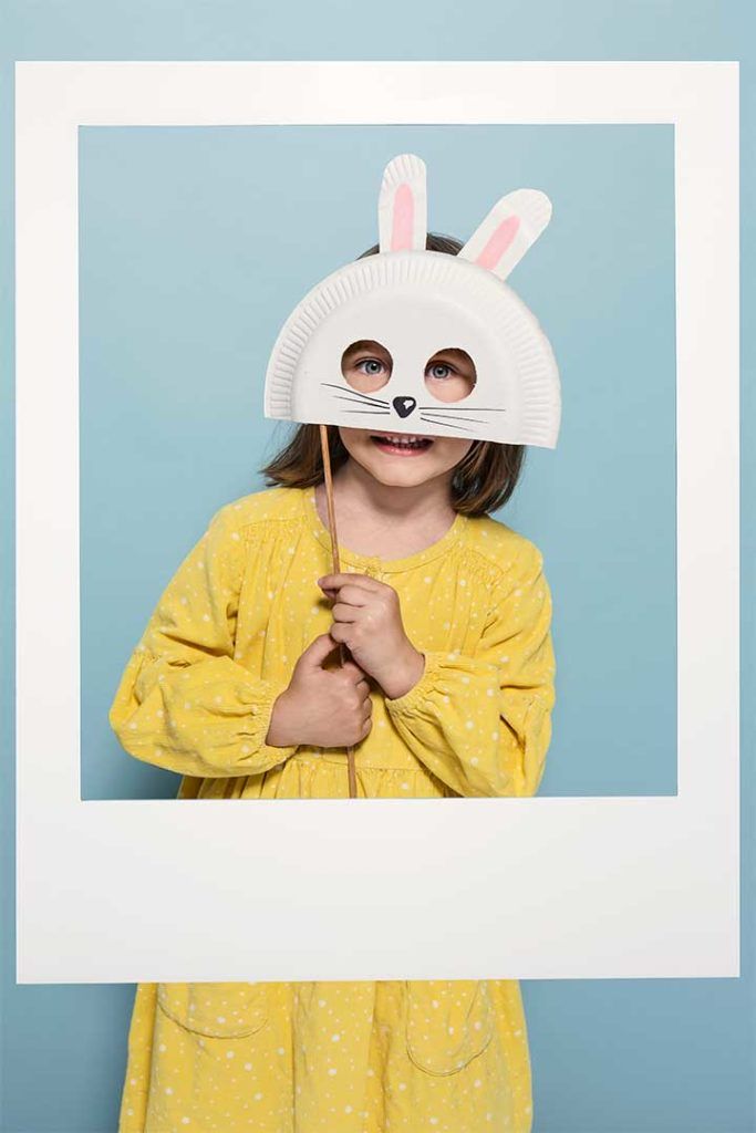 Żyj pięknie - Zrób z dziećmi maskę króliczka i kosmity z papierowych talerzyków