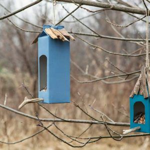 Żyj pięknie - Karmnik dla ptaków z kartonów po napojach